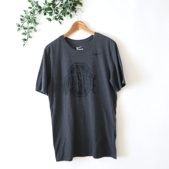 Ohio State Nike Men's The Nike Tee Athletic Cut Gray Short Sleeve Shirt Size M - Picture 1 of 4